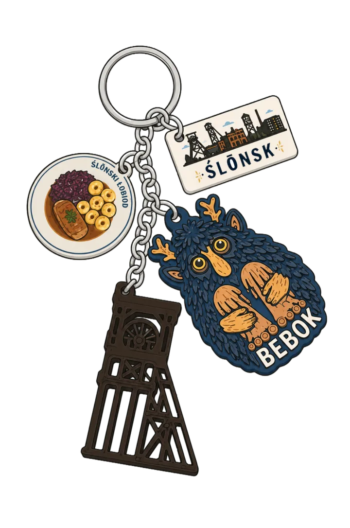 Śląski – zestaw tematyczny breloków z zawieszkami