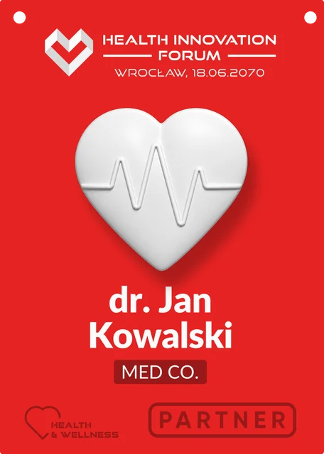Medycyna i zdrowie – wzór identyfikatora eventowego