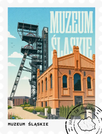Muzeum Śląskie – znaczek pocztowy – wzór magnesu