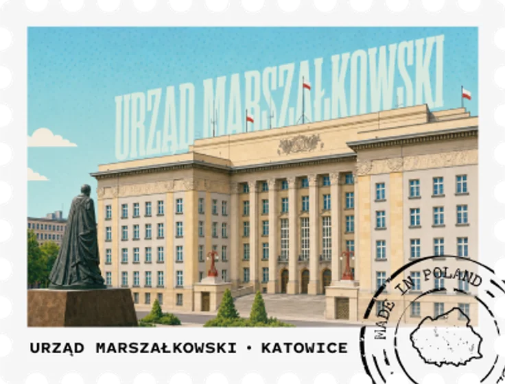 Urząd Marszałkowski – znaczek pocztowy – wzór magnesu