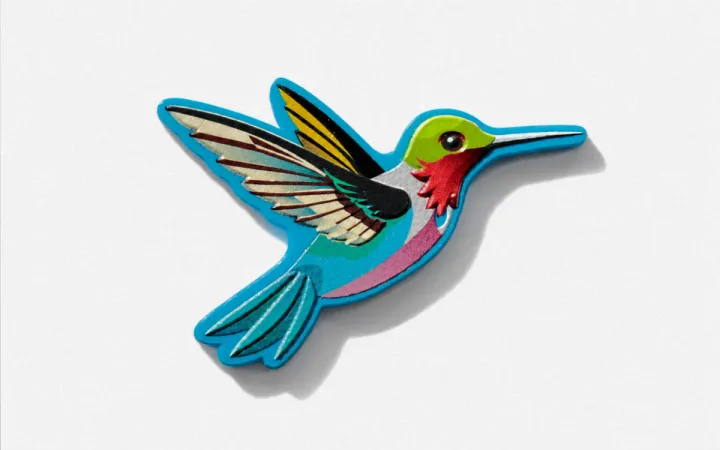 Pin koliber z pełnokolorowym nadrukiem UV