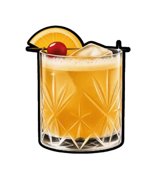 Whiskey Sour – wzór przypinki na crocsy