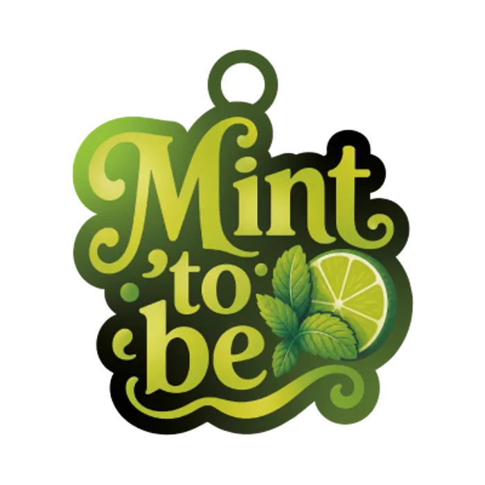 Mint to be – bottle tag design