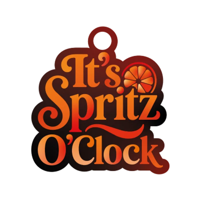 It’s Spritz O’Clock – bottle tag design