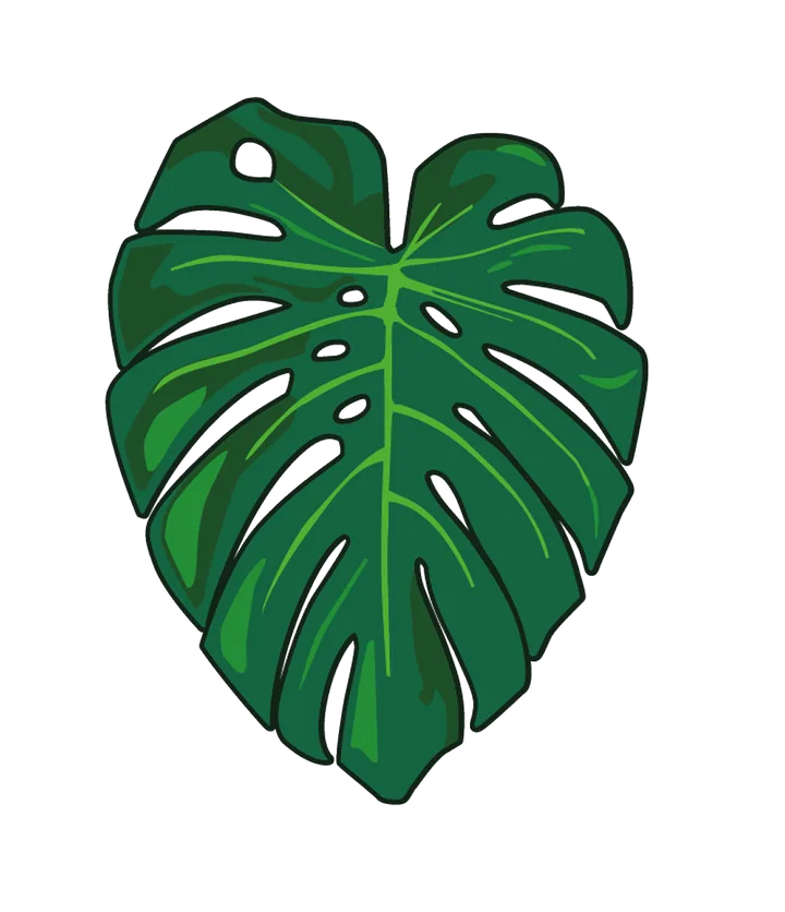 Monstera – zip pendant design