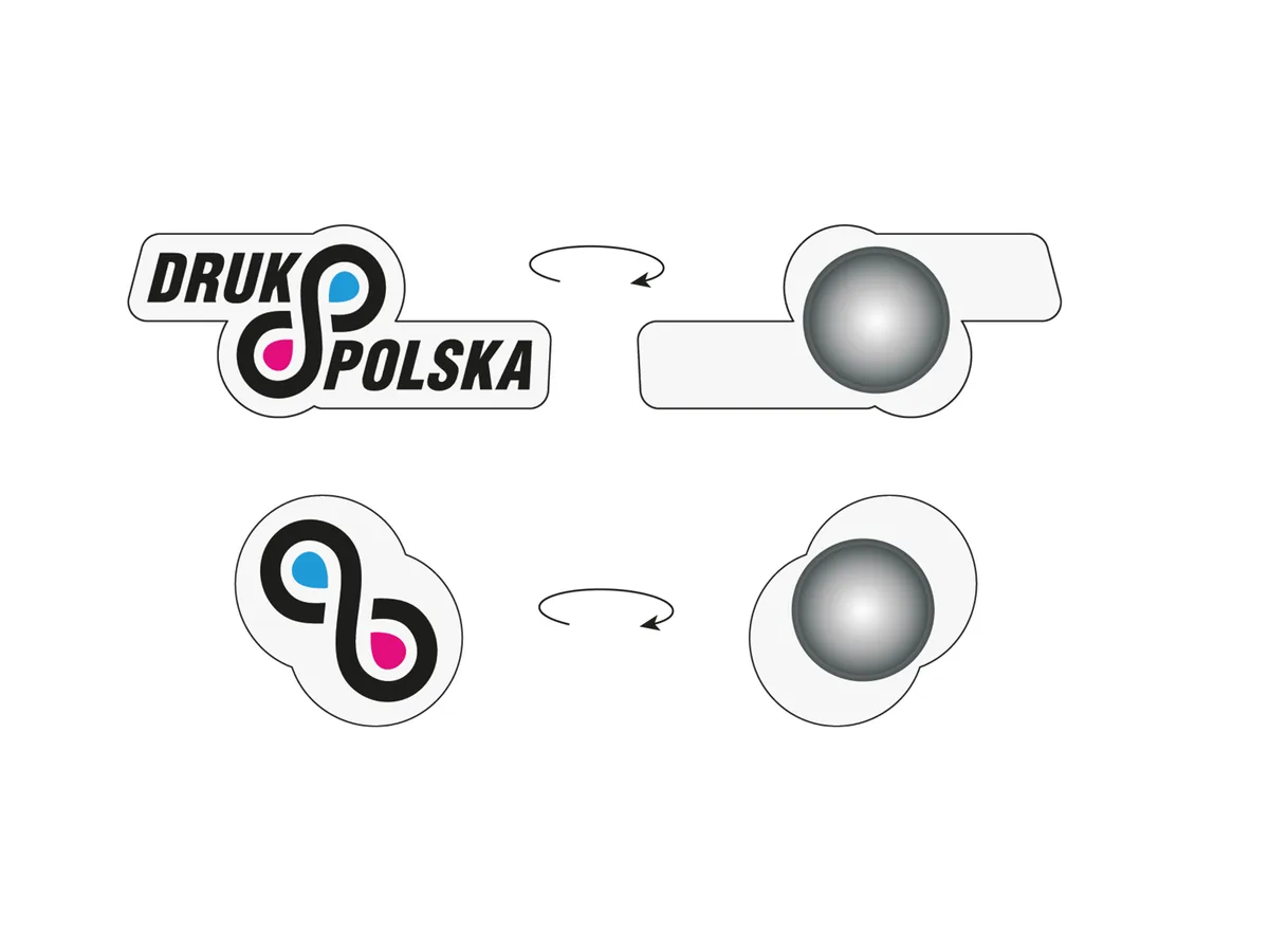 Przypinki na magnes – rzut techniczny projektu