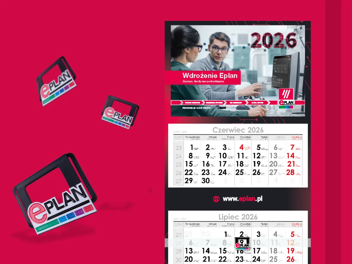 Kalendarz ścienny z okienkiem – EPLAN, realizacja dothat