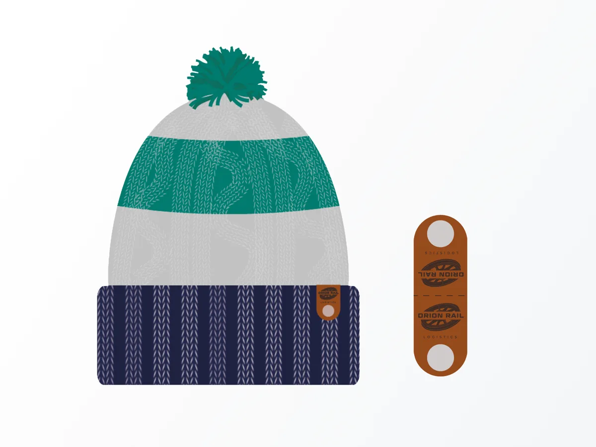 Knitted pom-pom hats – design